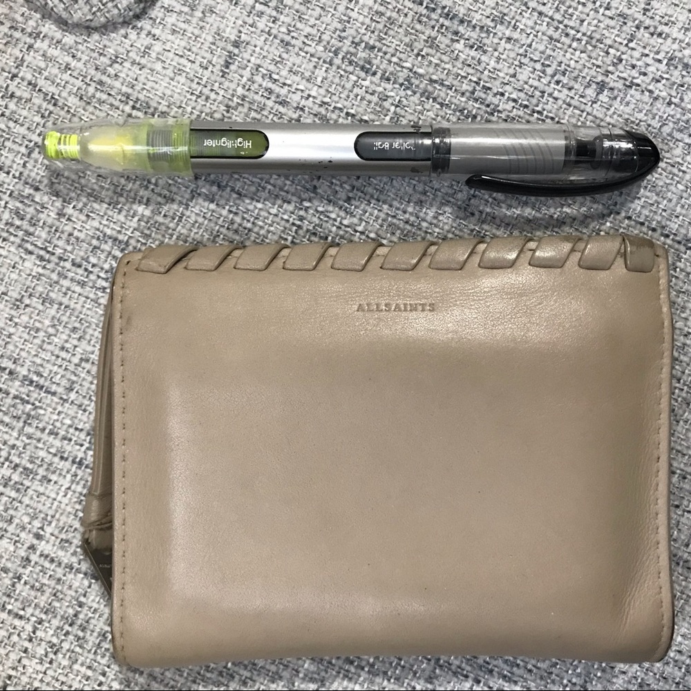 All Saints Leather wallet with zipper